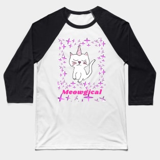 Meowgical cat Baseball T-Shirt